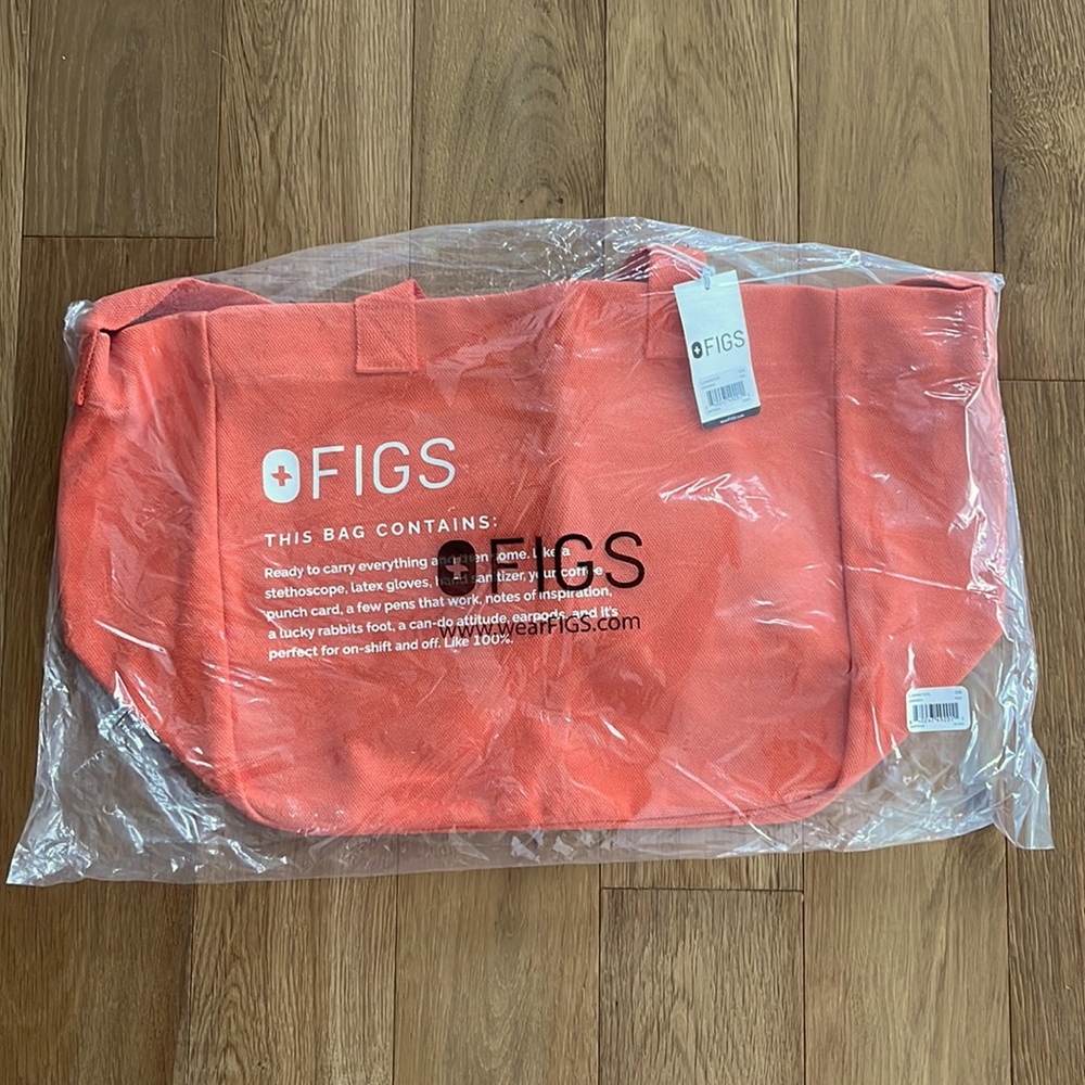 NWT FIGS Sunset Orange Tote Bag (Limited Edition)